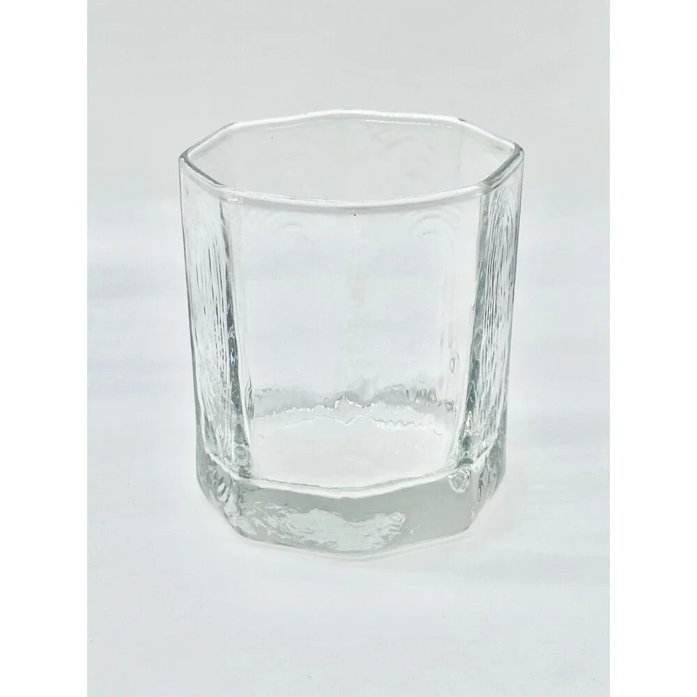 Set of 4 Vintage Libbey Facets Old Fashioned Glasses Drinkware Glassware Barware